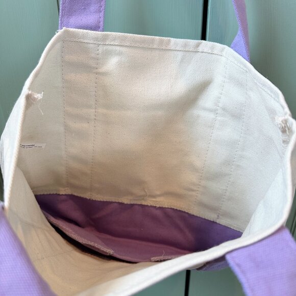 Trader Joe's Mini Pastel Tote Bag Purple *NWT* - Picture 2 of 2
